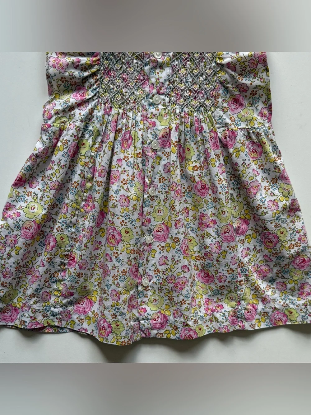 Bonpoint Girls Cadelili Smocked Liberty Floral Dress - Size 6M